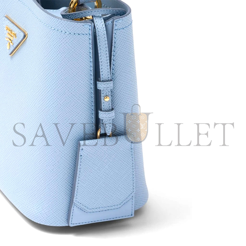 Pra*a panier saffiano leather medium bag 1ba212 (22.5*21.5*13cm)